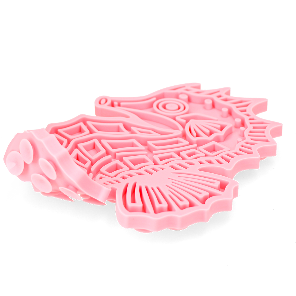 Eat Slow Live Longer Lick Mat Seahorse Roze 2025 Eat Slow Live Longer Lick Mat Seahorse Roze - Afbeelding 3