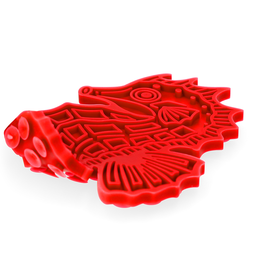 Eat Slow Live Longer Lick Mat Seahorse Rood 2025 Eat Slow Live Longer Lick Mat Seahorse Rood - Afbeelding 3