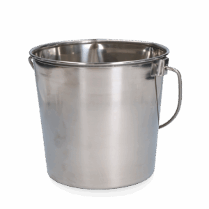 Emmer RVS met platte zijde 3,71 l