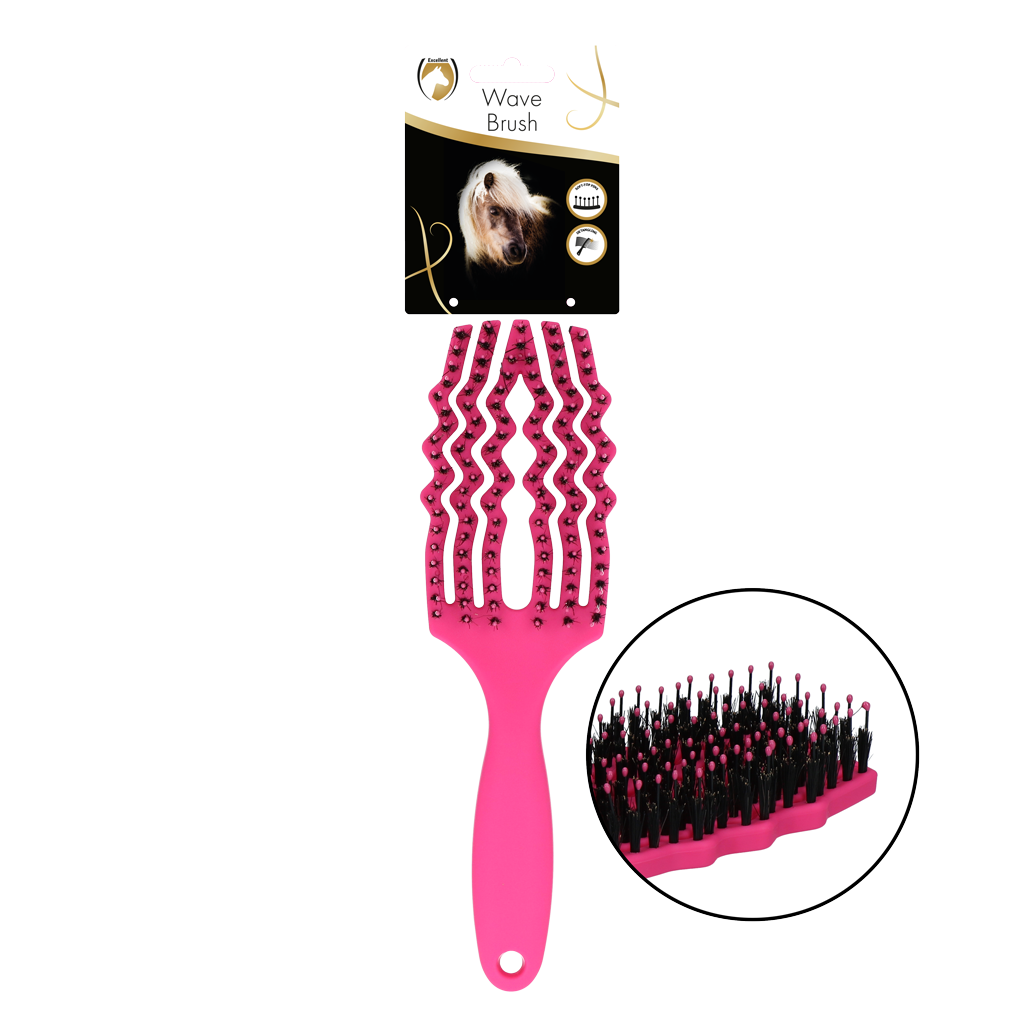 Excellent Horse Wave Brush Roze 2025 Excellent Horse Wave Brush Roze