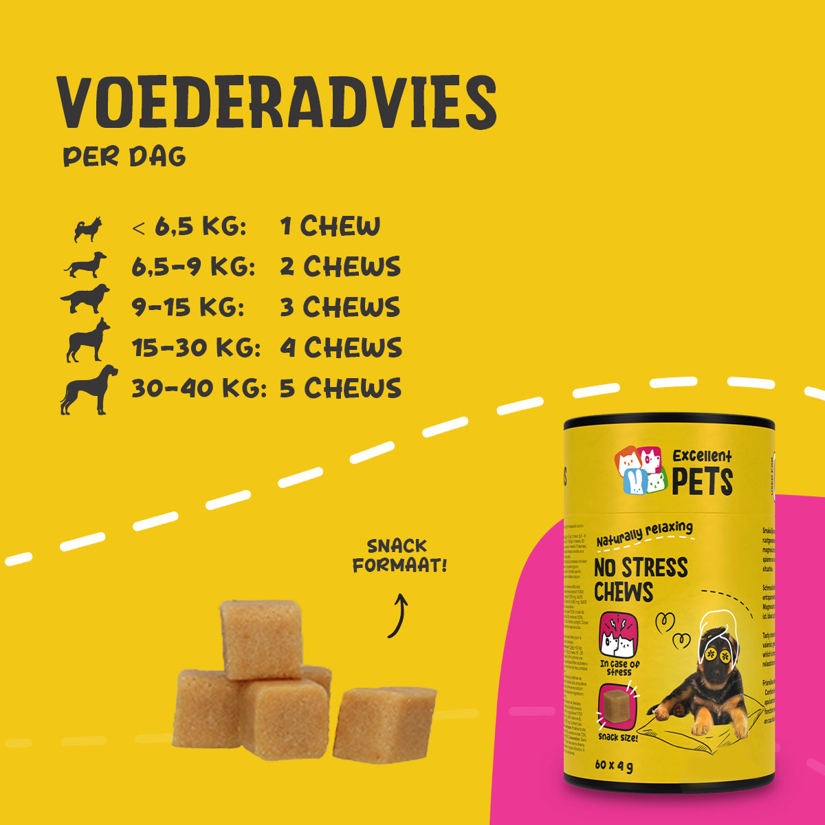 Excellent Pets No Stress Soft Chews 60 Treats 2025 Excellent Pets No Stress Soft Chews 60 Treats - Afbeelding 4