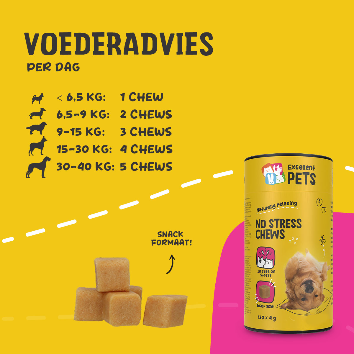 Excellent Pets No Stress Soft Chews 120 Treats 2025 Excellent Pets No Stress Soft Chews 120 Treats - Afbeelding 4
