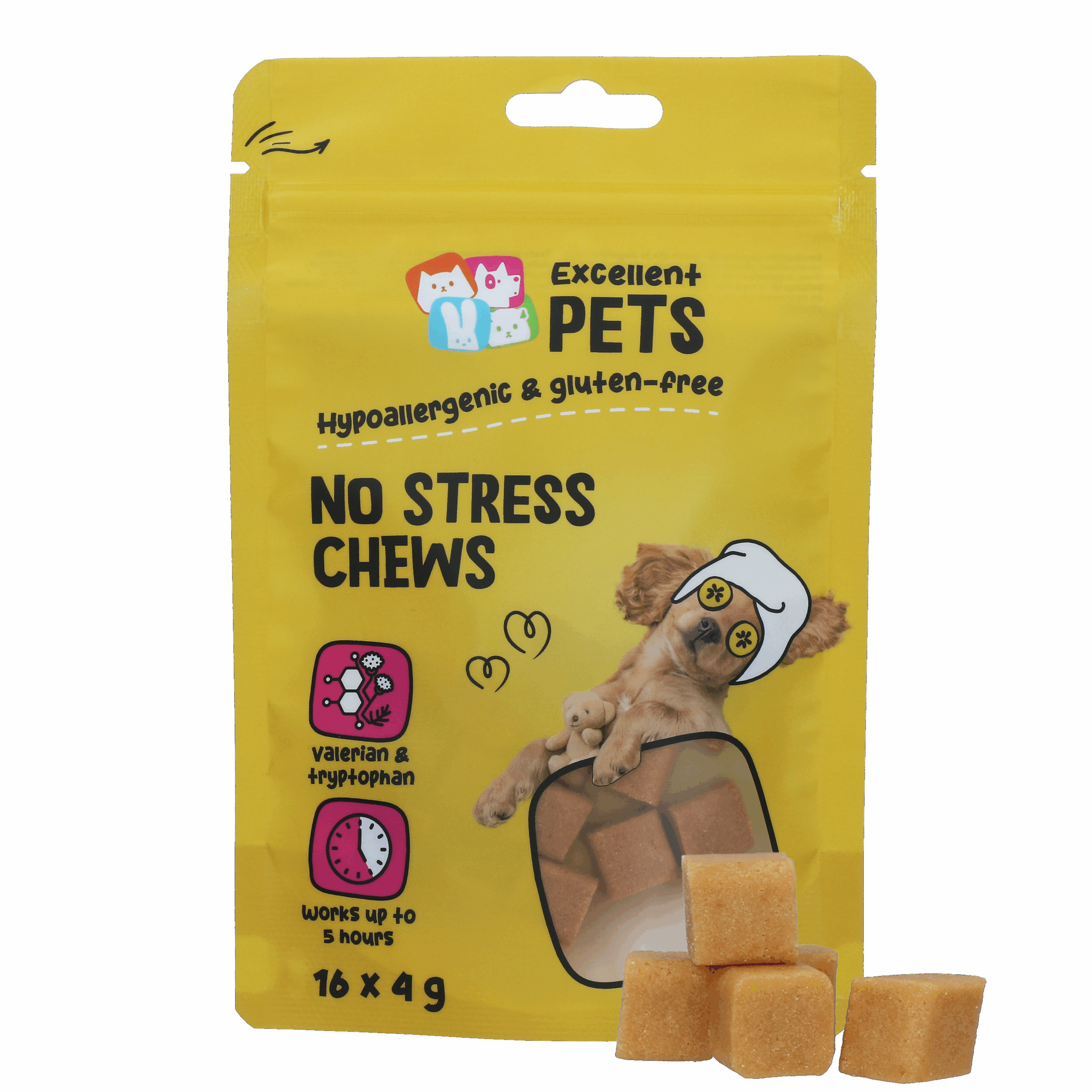Excellent Pets No Stress Soft Chews 16 x 4 g 2025 Excellent Pets No Stress Soft Chews 16 x 4 g