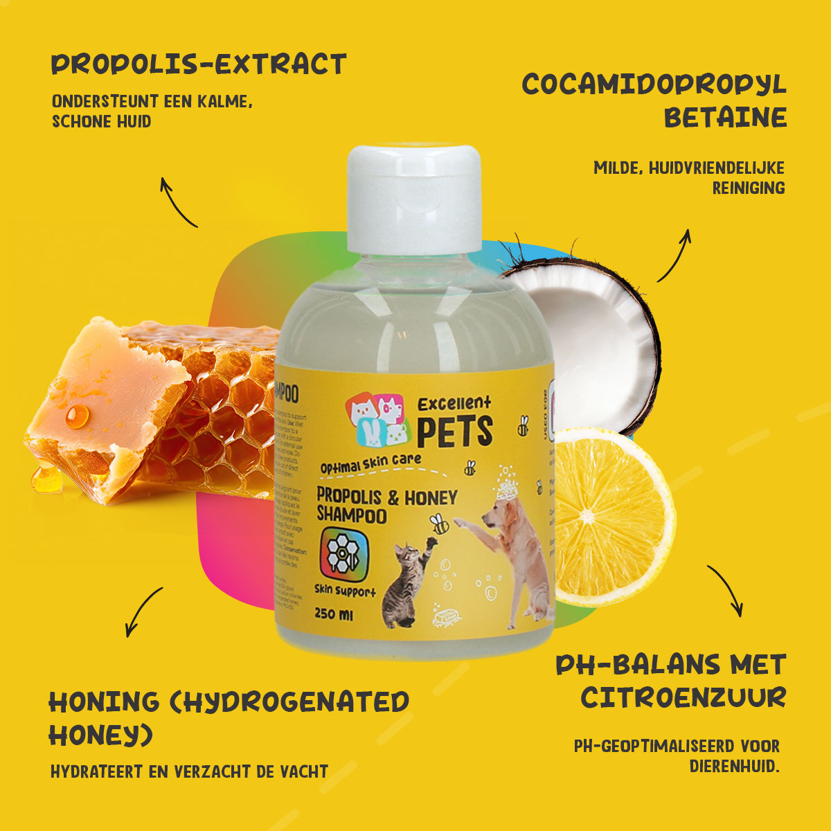 Excellent Pets Propolis & Honey Shampoo 250 ml 2025 Excellent Pets Propolis & Honey Shampoo 250 ml - Afbeelding 5
