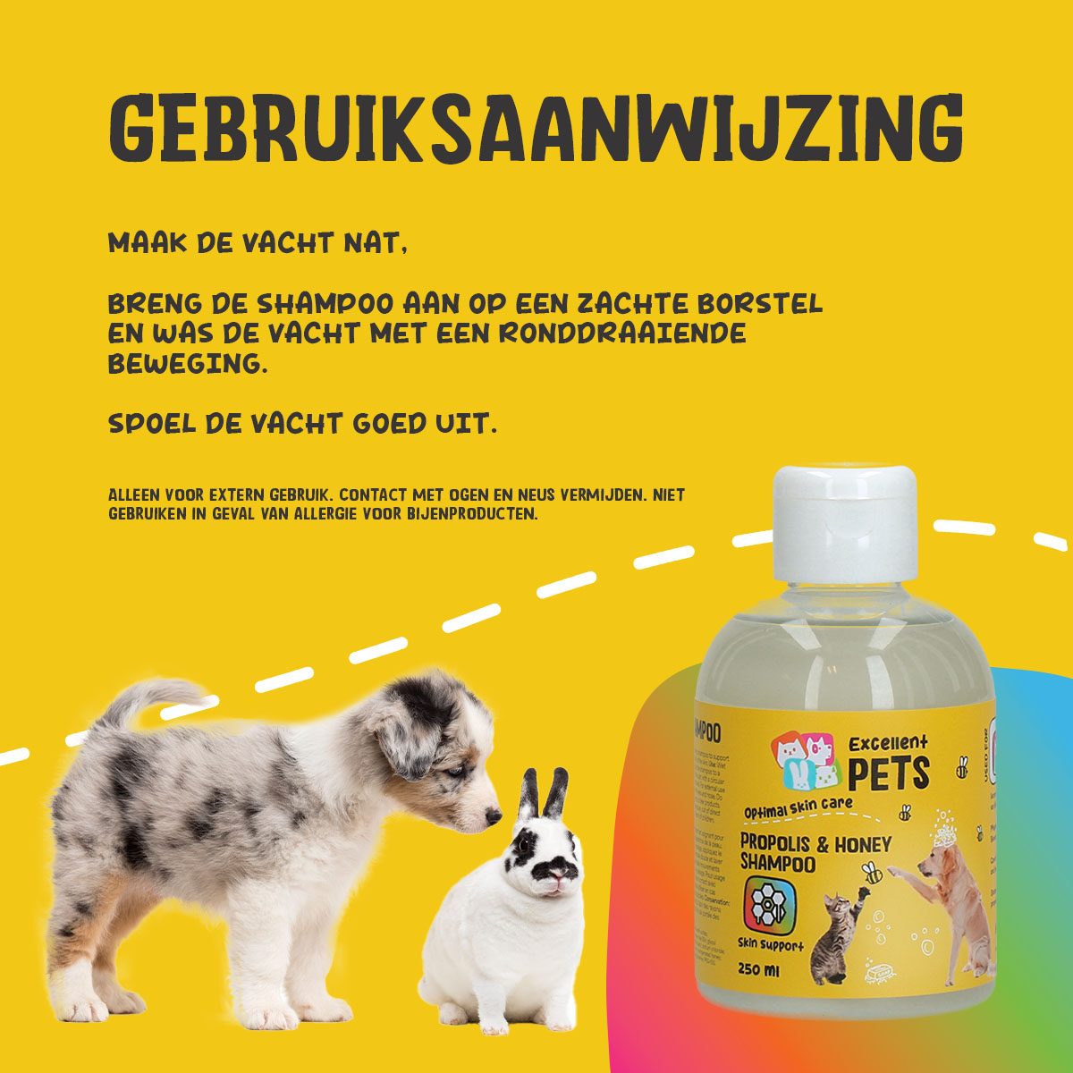 Excellent Pets Propolis & Honey Shampoo 250 ml 2025 Excellent Pets Propolis & Honey Shampoo 250 ml - Afbeelding 6