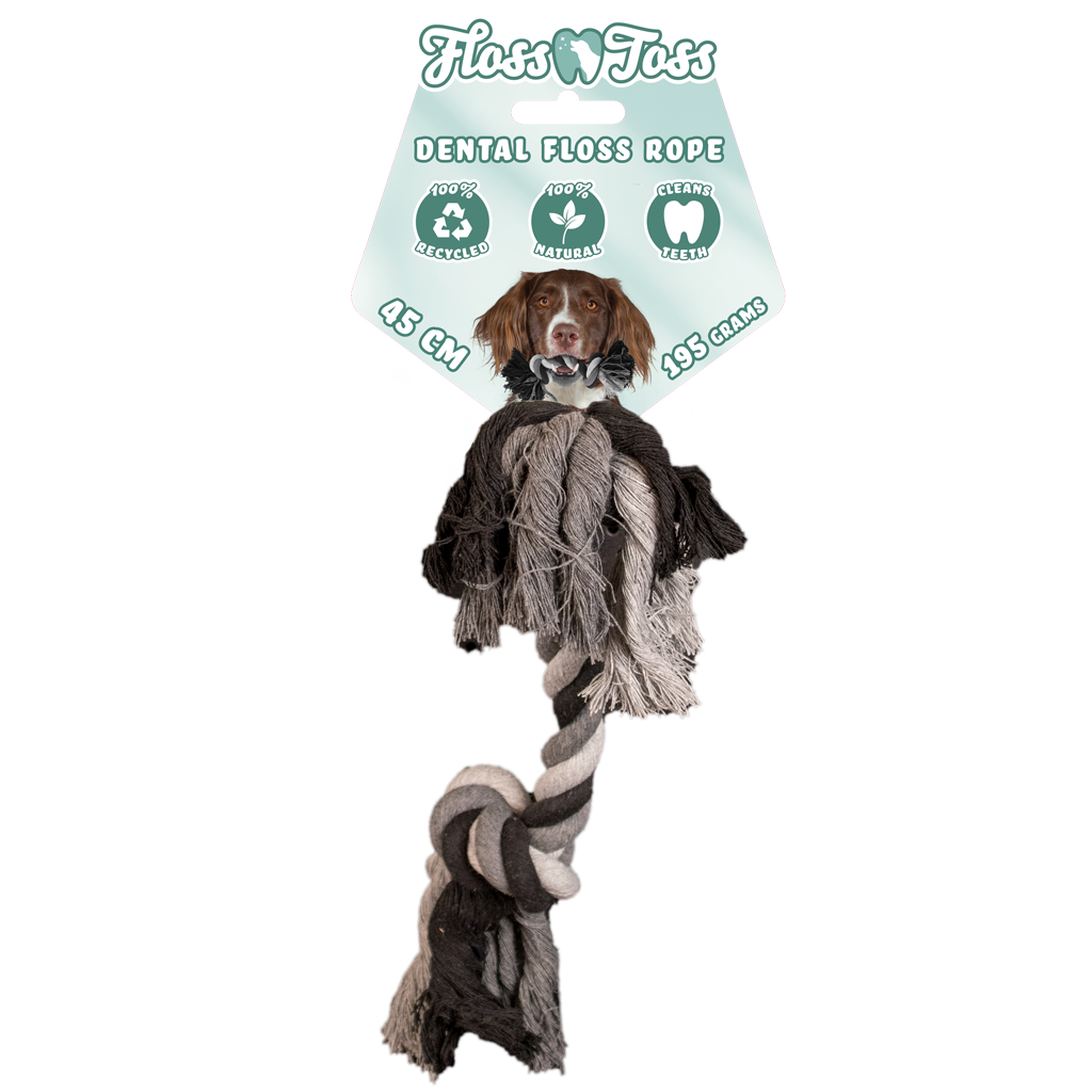 Floss Toss Dental Rope 2 Knot - 45 cm 2025 Floss Toss Dental Rope 2 Knot - 45 cm