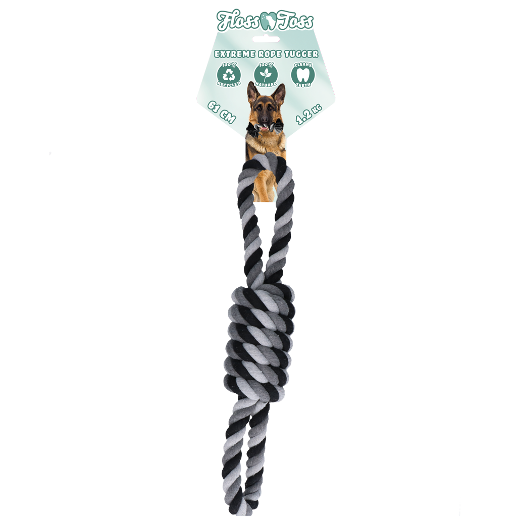 Floss Toss Dental Rope Exteme 8-Tugger - 61 cm 2025 Floss Toss Dental Rope Exteme 8-Tugger - 61 cm