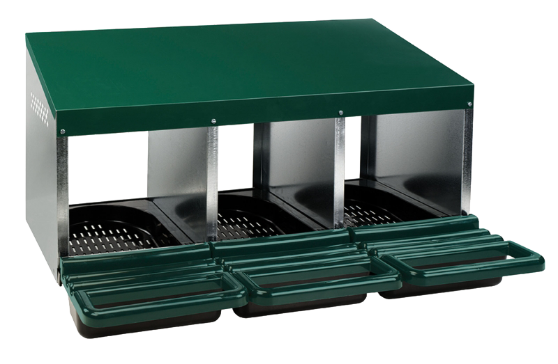 Gaun Pluimvee Legnest Plastic Vloer 3 Vakken (Max. 15 kippen) 2025 Gaun Pluimvee Legnest Plastic Vloer 3 Vakken (Max. 15 kippen)