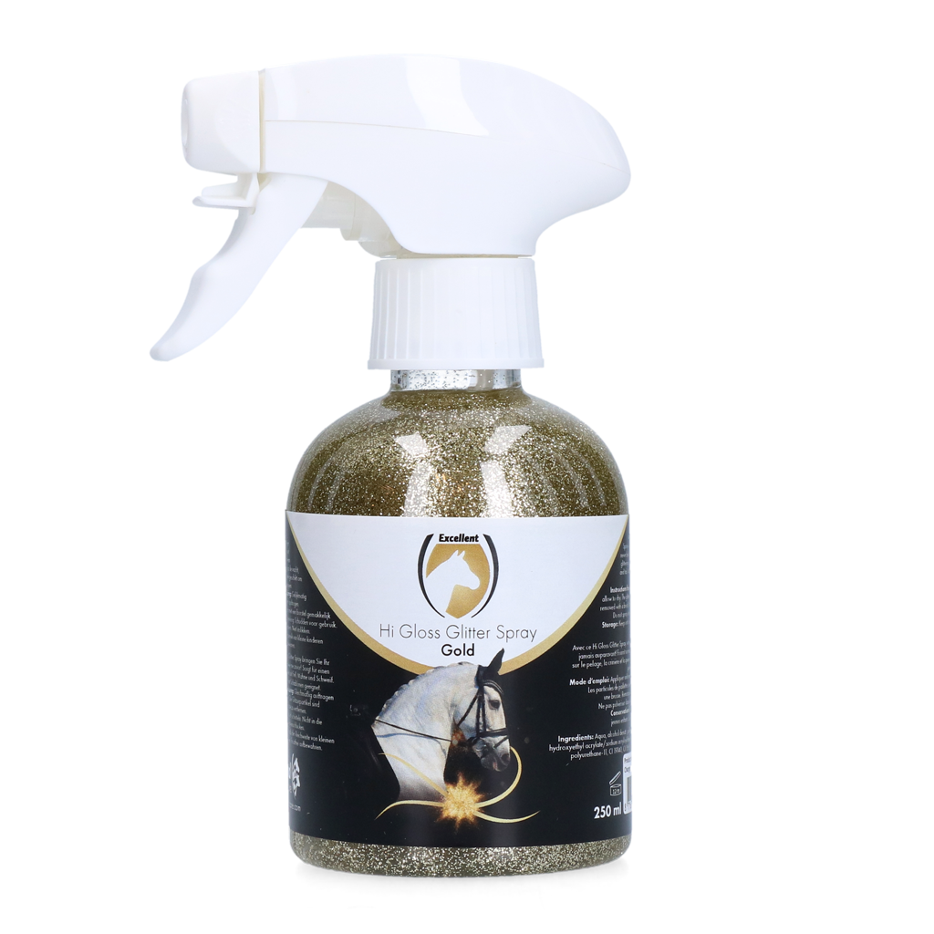 Excellent Horse Hi Gloss Glitter Spray Gold 250 ml 2025 Excellent Horse Hi Gloss Glitter Spray Gold 250 ml
