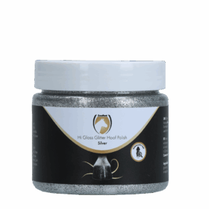 Excellent Horse Hi Gloss Glitter Hoof Polish Silver 150 ml