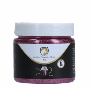 Excellent Horse Hi Gloss Glitter Hoof Polish Pink 150 ml