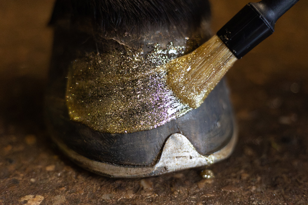 Excellent Horse Hi Gloss Glitter Hoof Polish Gold 150 ml 2025 Excellent Horse Hi Gloss Glitter Hoof Polish Gold 150 ml - Afbeelding 4