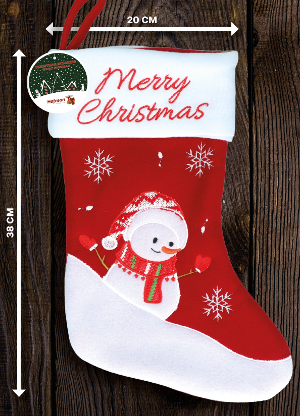 Kerstsokken Christmas Stocking Wooly Snowman 2025 Kerstsokken Christmas Stocking Wooly Snowman - Afbeelding 2