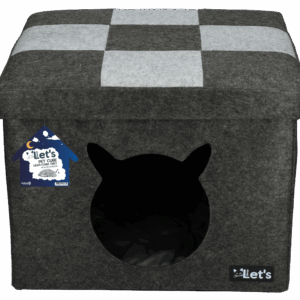 Let's sleep Pet Cube Licht/Donker Grijs