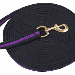 Longeerlijn zwart soft 8 meter Paars