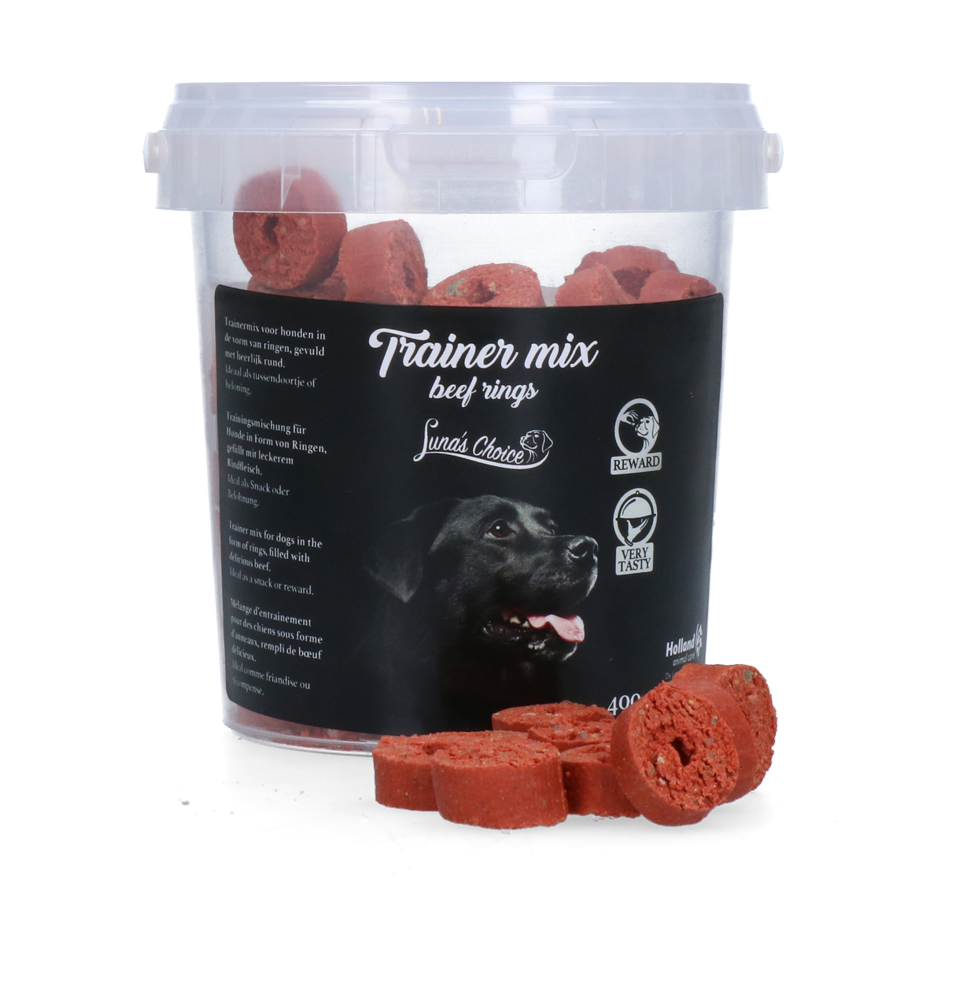 Luna's Choice Trainer Mix Rundvlees ringen 2025 Luna's Choice Trainer Mix Rundvlees ringen