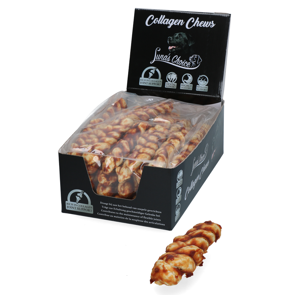 Luna's Choice Collagen Chews Braid Zalm S 2025 Luna's Choice Collagen Chews Braid Zalm S - Afbeelding 3
