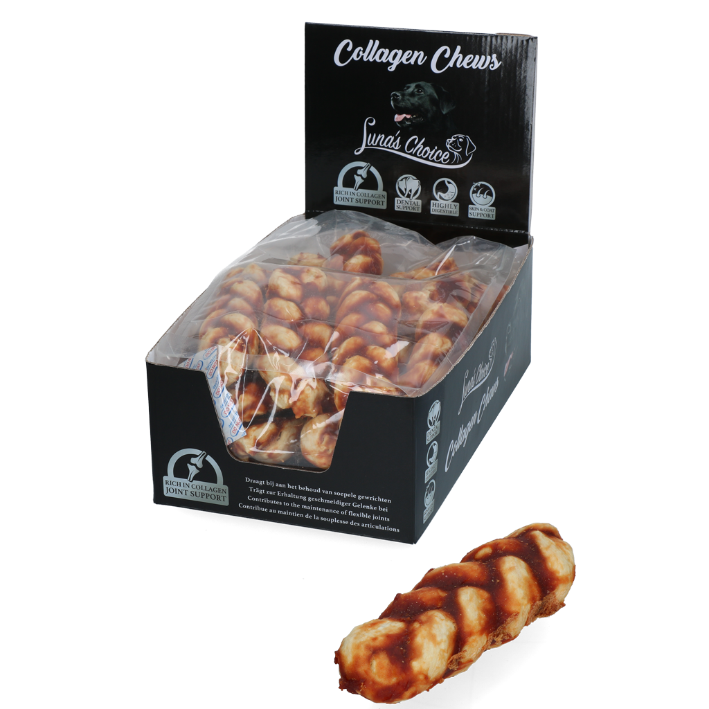 Luna's Choice Collagen Chews Braid Zalm M 2025 Luna's Choice Collagen Chews Braid Zalm M - Afbeelding 3