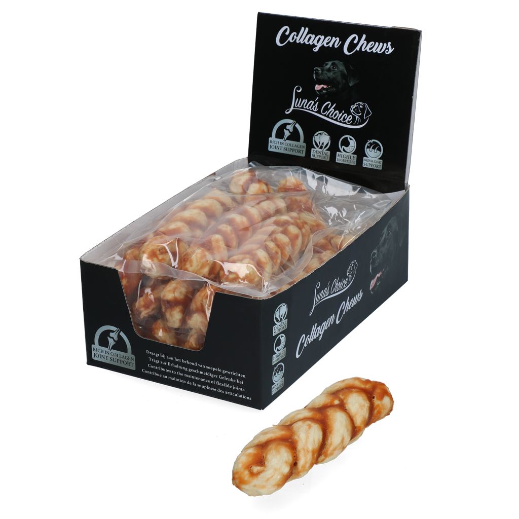 Luna's Choice Collagen Chews Braid Kip M 2025 Luna's Choice Collagen Chews Braid Kip M - Afbeelding 3