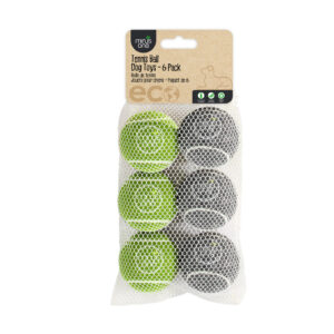 Minus One Bouncy Tennis Ball Dog Toys 6-pack