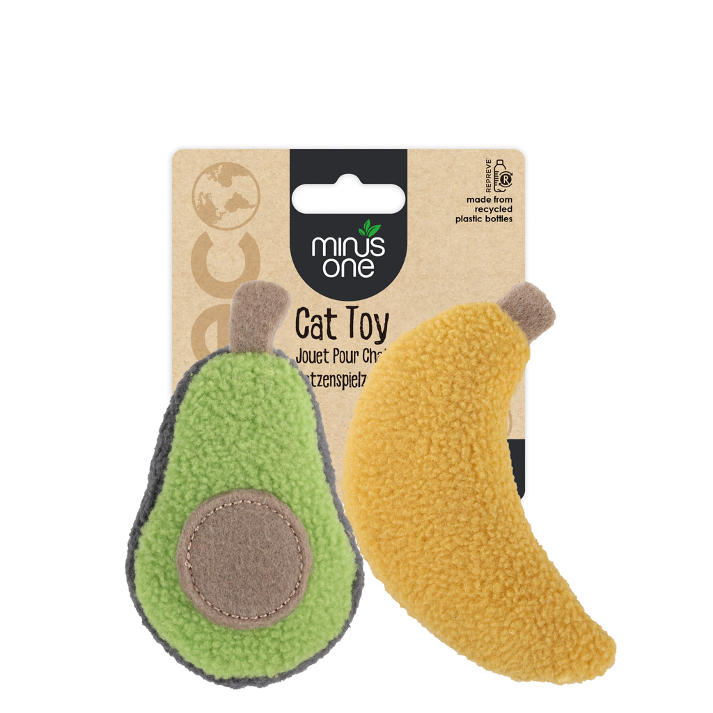 Minus One Fruit Cat Toys Avacado & Banana 2025 Minus One Fruit Cat Toys Avacado & Banana