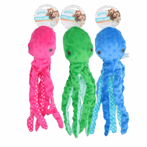 Pawise Multicolor Plush Octopus (3 colour assorted) M