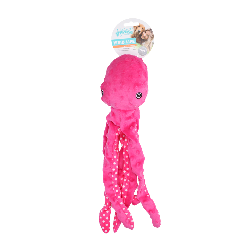 Pawise Multicolor Plush Octopus (3 colour assorted) L 2025 Pawise Multicolor Plush Octopus (3 colour assorted) L - Afbeelding 2