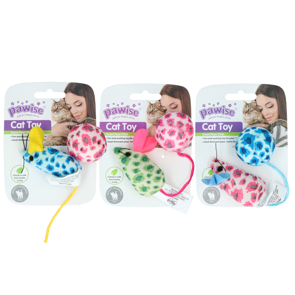 Pawise Cat Toy - Mice & Ball 2025 Pawise Cat Toy - Mice & Ball