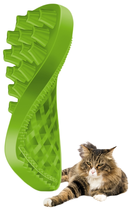 Pet+Me Cat Hair Brush Lang haar Groen 2025 Pet+Me Cat Hair Brush Lang haar Groen - Afbeelding 4