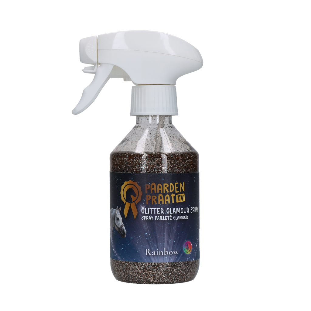 Paardenpraat TV Glitter Glamour Spray Regenboog 2025 Paardenpraat TV Glitter Glamour Spray Regenboog