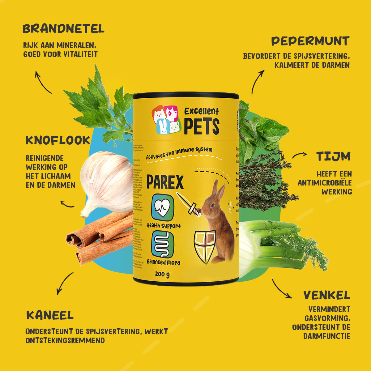 Excellent Pets Rabbit Parex 200 g 2025 Excellent Pets Rabbit Parex 200 g - Afbeelding 6