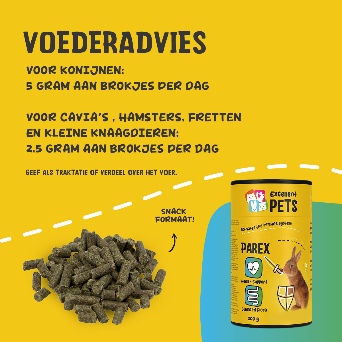 Excellent Pets Rabbit Parex 200 g 2025 Excellent Pets Rabbit Parex 200 g - Afbeelding 3