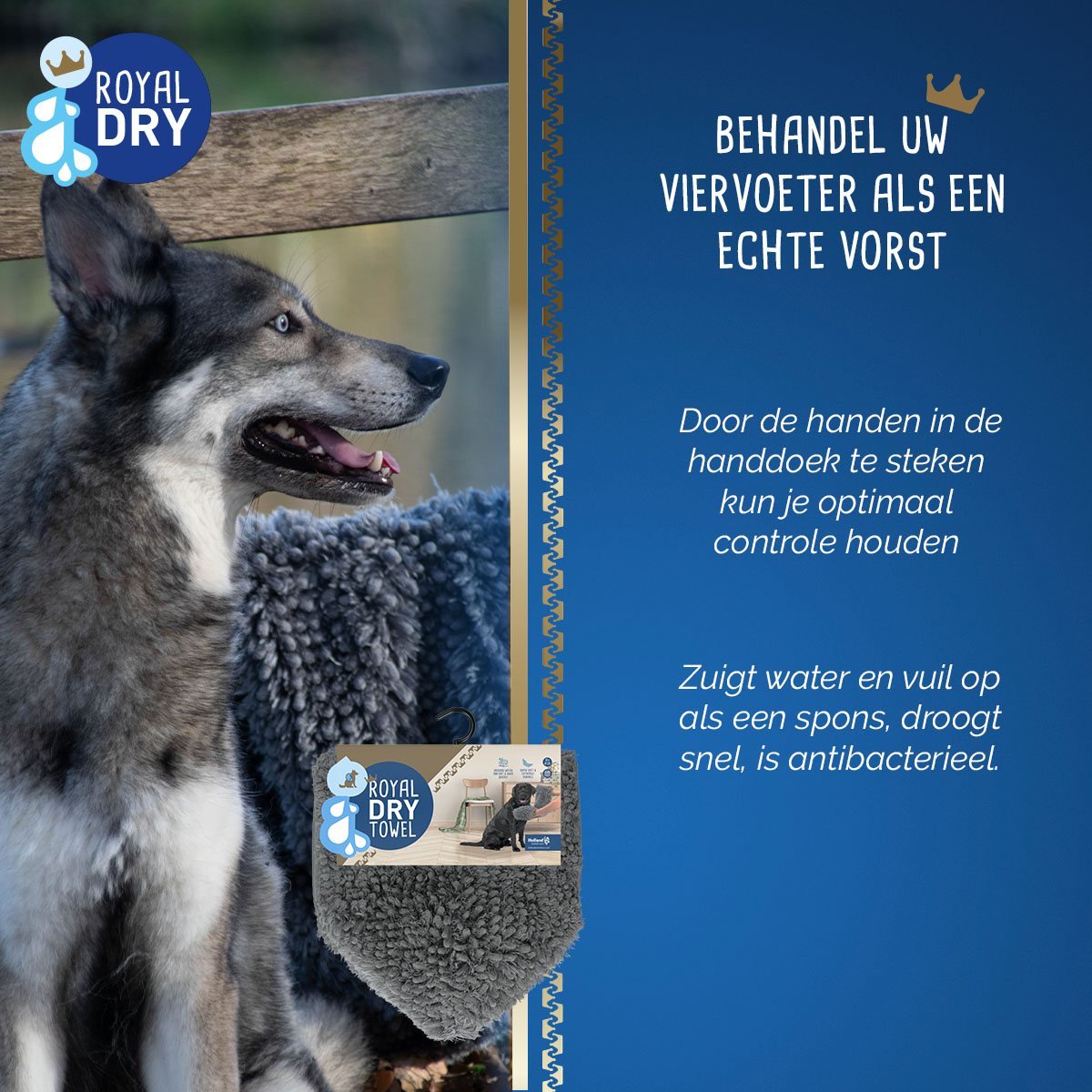 Royal Dry Handdoek Voor Honden 2025 Royal Dry Handdoek Voor Honden - Afbeelding 4
