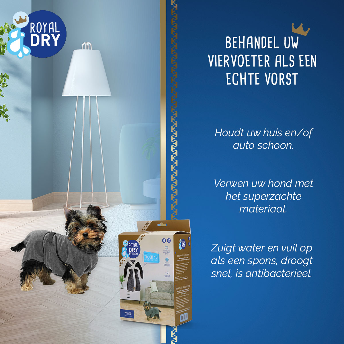 Royal Dry Badjas Voor Honden XS 2025 Royal Dry Badjas Voor Honden XS - Afbeelding 4