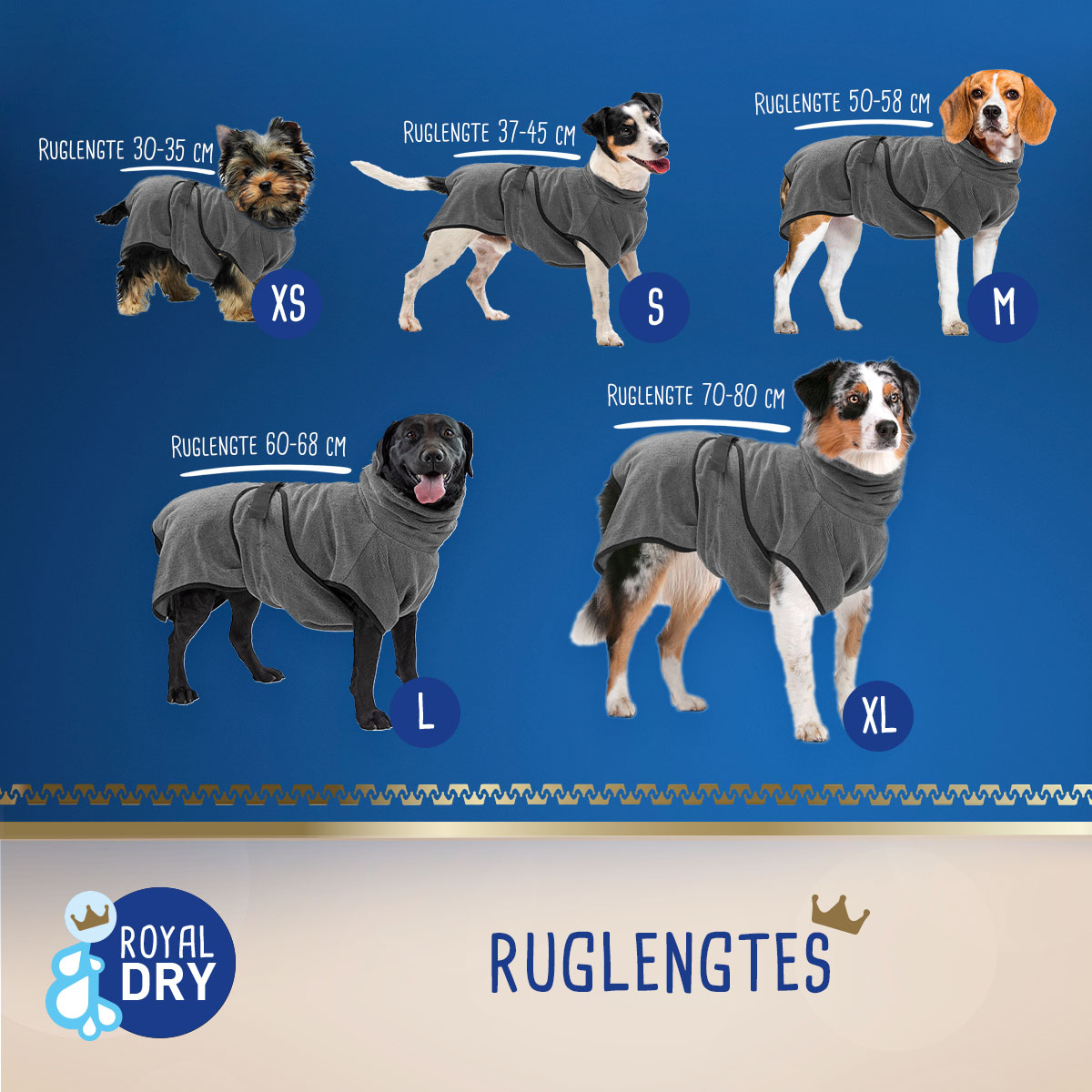 Royal Dry Badjas Voor Honden XS 2025 Royal Dry Badjas Voor Honden XS - Afbeelding 6