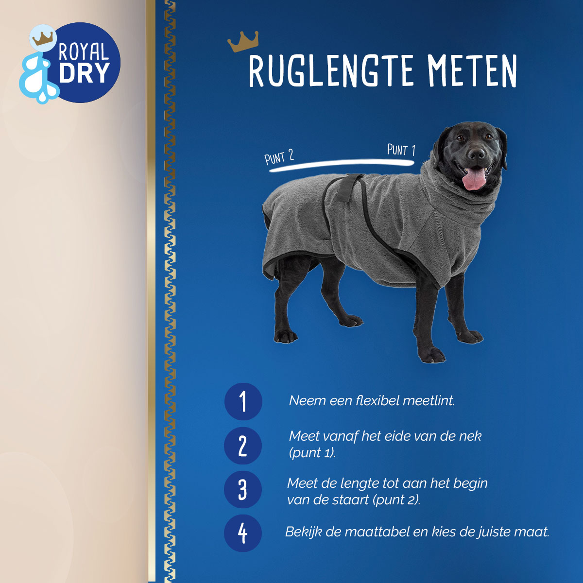 Royal Dry Badjas Voor Honden S 2025 Royal Dry Badjas Voor Honden S - Afbeelding 3