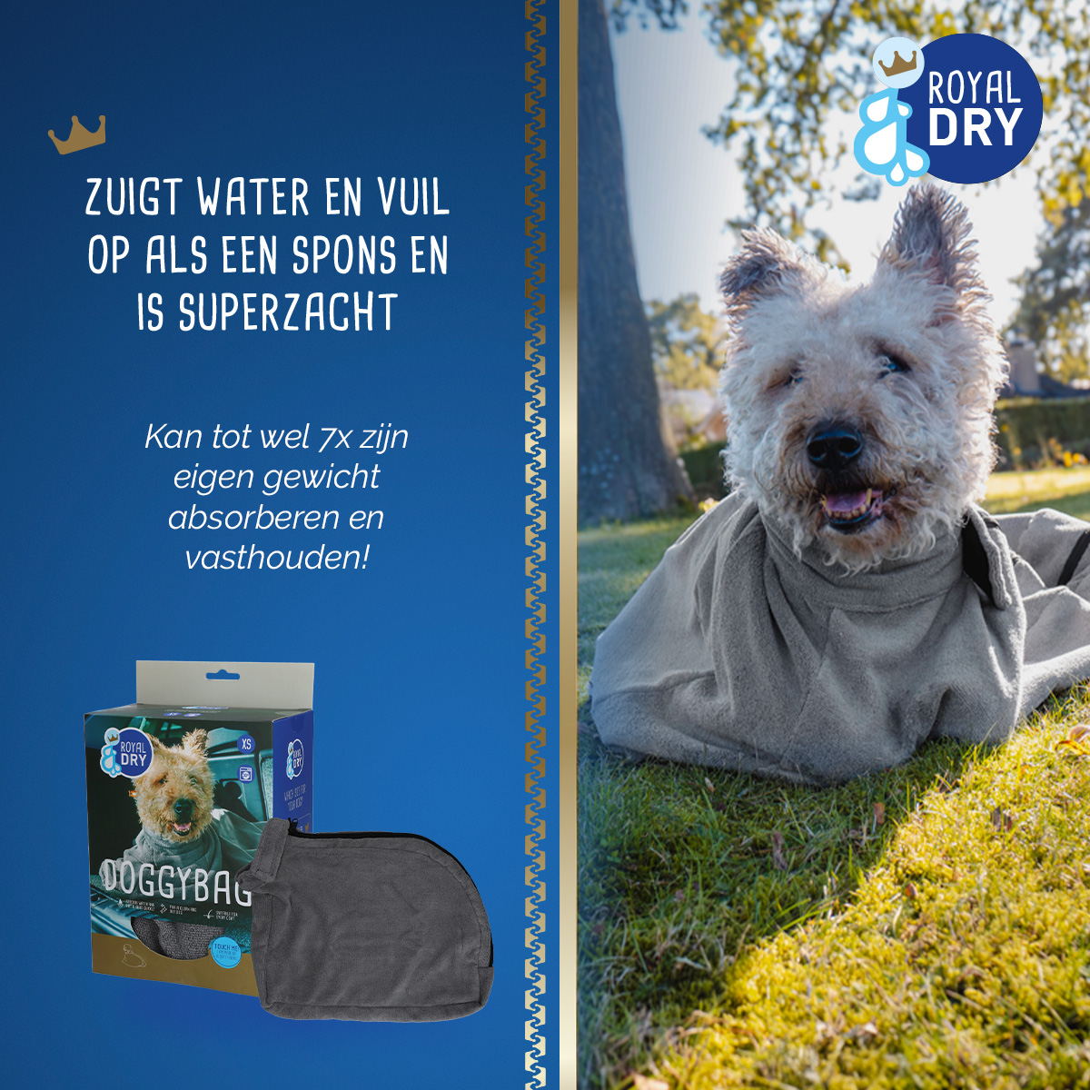 Royal Dry Doggy Bag Droogzak XS 2025 Royal Dry Doggy Bag Droogzak XS - Afbeelding 4