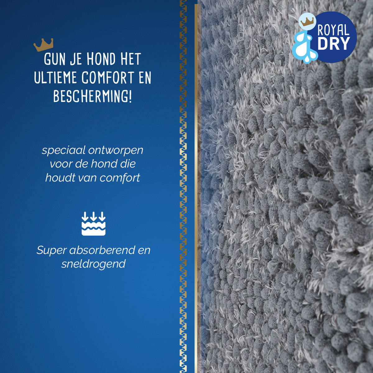 Royal Dry Kussen Voor Honden L (58 x 91 cm) 2025 Royal Dry Kussen Voor Honden L (58 x 91 cm) - Afbeelding 4