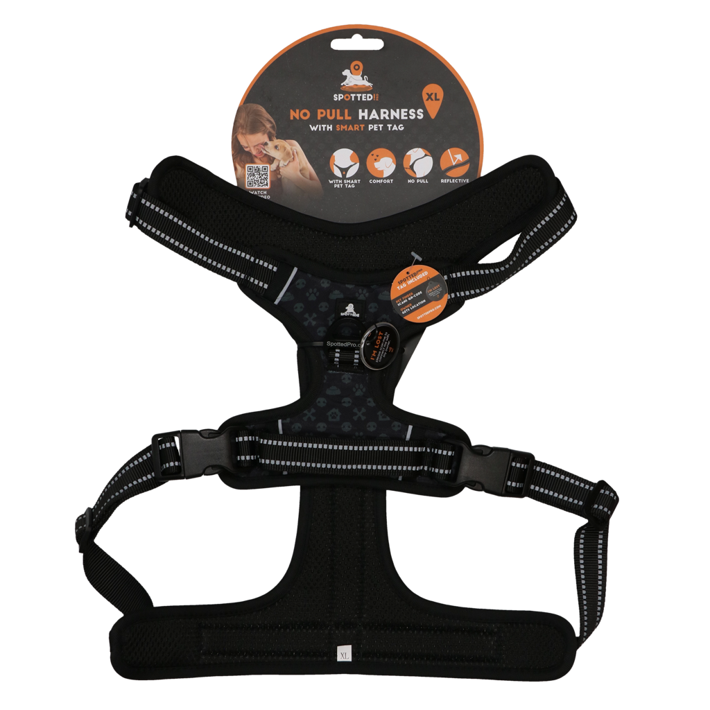 Spotted! Pro No Pull Harnas Donker Grijs XL 2025 Spotted! Pro No Pull Harnas Donker Grijs XL