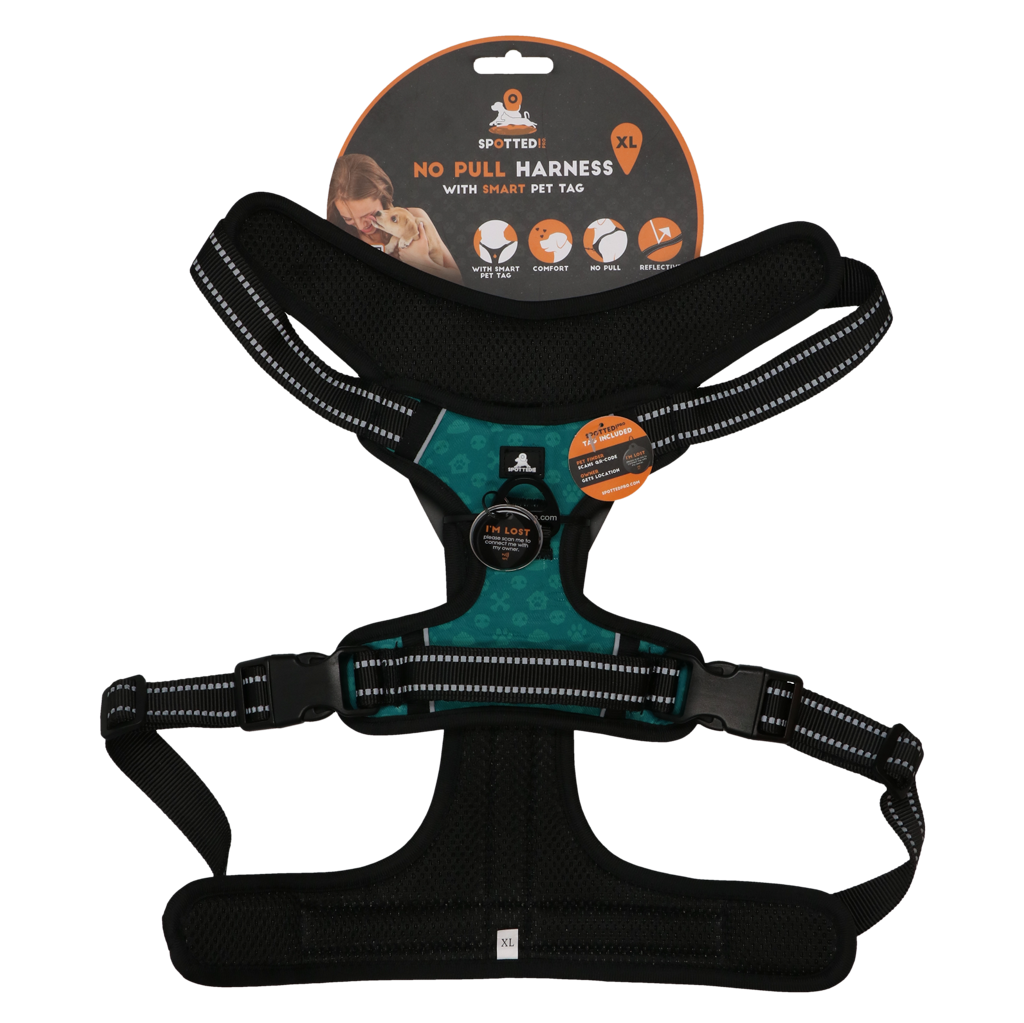 Spotted! Pro No Pull Harnas Groen XL 2025 Spotted! Pro No Pull Harnas Groen XL