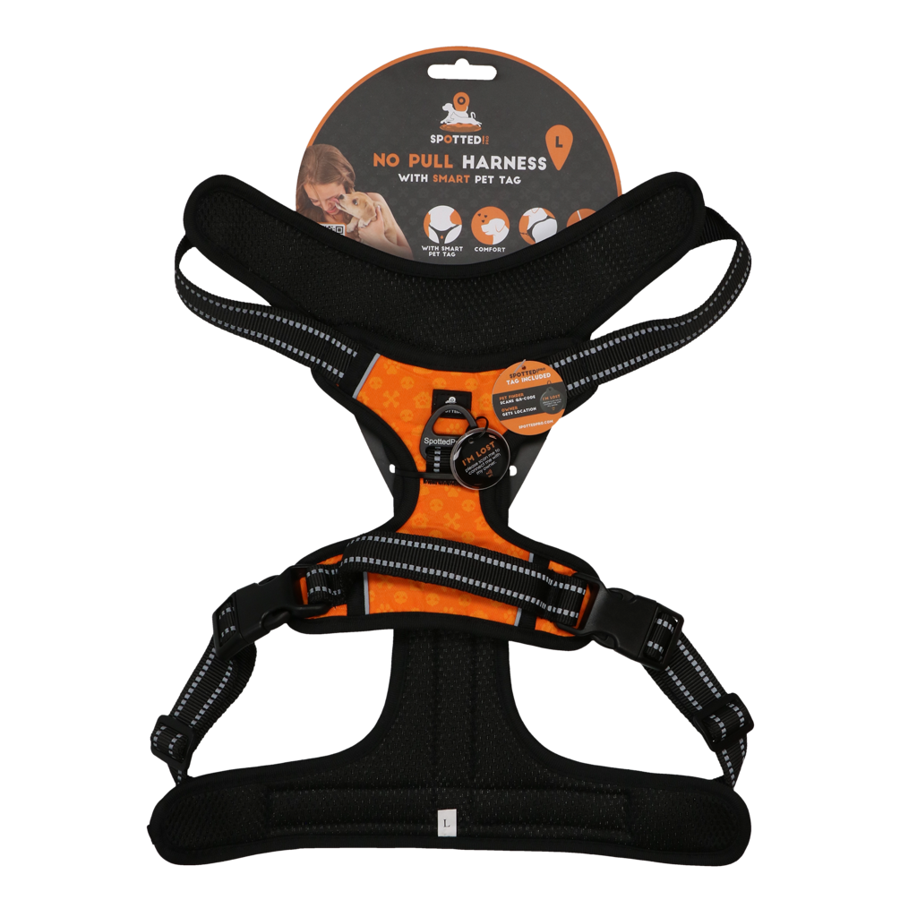 Spotted! Pro No Pull Harnas Oranje L 2025 Spotted! Pro No Pull Harnas Oranje L