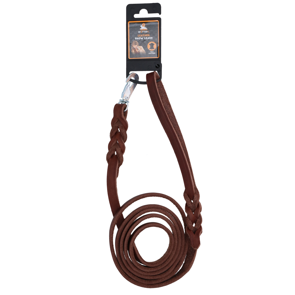 Spotted! Pro Leren Showlijn Bruin 1 x 180 cm (Kliphaak) 2025 Spotted! Pro Leren Showlijn Bruin 1 x 180 cm (Kliphaak) - Afbeelding 2