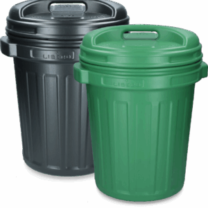 Voerton met draaisluiting 40 liter Black Groen