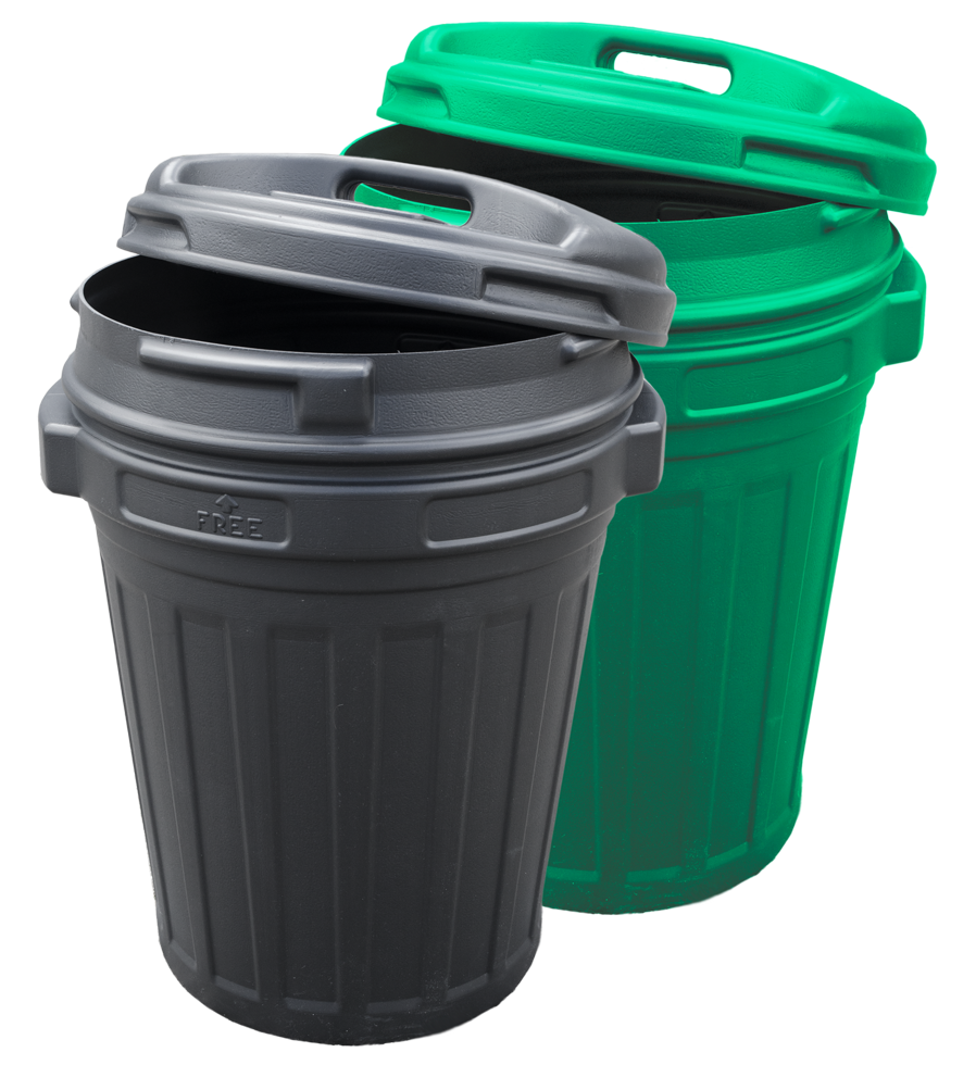 Voerton met draaisluiting 70 liter Zwart 2025 Voerton met draaisluiting 70 liter Zwart