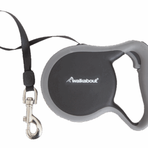 Walkabout Retractable Leash Zwart S